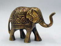 Statue d'éléphant Extra Large sur la Base, Figurine Sculpture en Bronze
