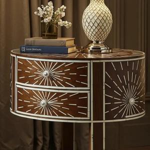 Table basse en incrustation d'os en gros, meubles en bois décoratifs faits à la main pour la décoration intérieure et l'hôtellerie, exportation et commandes en gros - Product Image 4