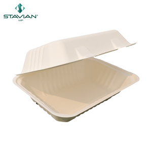 Vajilla Desechable 100% Biodegradable Eco-Friendly Clamshell Vajilla Alta Calidad 9x6" - Product Image 4