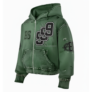 เสื้อฮู้ดมีซิปมีฮู้ดผ้าคอตตอน GSM มีรายละเอียดเป็นกระดุมมีลายปักโลโก้ตามสั่งมีฮู้ดพื้นฐาน380พรีเมี่ยม - Product Image 3