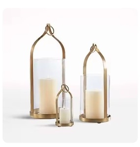 Faroles Decorativos de Metal y Vidrio Personalizados de Alta Calidad al por Mayor, Faroles Colgantes de Metal Duraderos para Iluminación de Habitaciones - Product Image 3