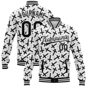 Custom Logo Embroidered Anti-Bacterial Stand Collar Men's Winter Cotton Varsity <b>Jacket</b> - Product Image 2