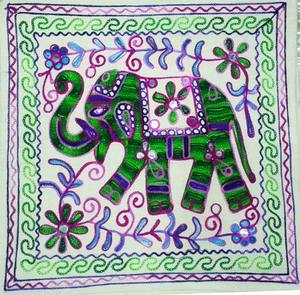 Los mejores precios, fundas de almohada decorativas navideñas bordadas a mano del fabricante indio, patrón impreso, sofá, almohada para uso doméstico - Product Image 3