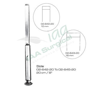 Osteotomes manuels réutilisables, burin à os, autoclavable, acier inoxydable, outil chirurgical de haute qualité pour usage hospitalier, orthopédie - Product Image 4