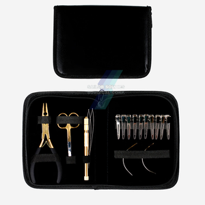 Herramientas de extensión de cabello con logotipo personalizado, alicates profesionales de microeslabones, cinta de acero inoxidable en kit de extensiones de cabello, herramienta - Product Image 3