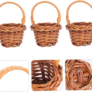 Wholesale Cheap Price Rattan Flower Basket <b>Small</b> Gift Basket <b>Table</b> Decor Handwoven From Vietnamese Artisans - Product Image 2