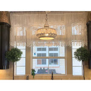 Rideau Bohème en Coton Fait Main, Cantonnière Murale Artisanale en Bois, Tapisseries pour Décoration Intérieure - Product Image 3