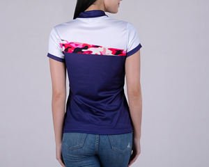 T-shirt Femme Sublimation Été en Europe et en Amérique Impression personnalisée Col rond manches courtes Chemise Sublimation - Product Image 3