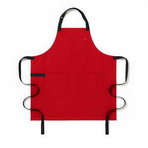 Tablier bleu avec trois poches et taille réglable pour la cuisine et l'usage quotidien - Product Image 6