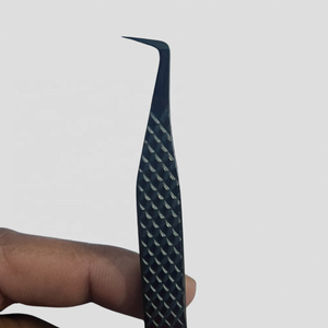 Pinzas de extensión de pestañas con volumen de revestimiento de Plasma negro de 90 grados envío gratis - Product Image 1