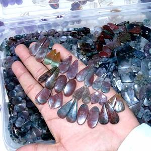 100% naturel mousse Agate paire lâche pierres précieuses mousse agate pierre précieuse lisse pour la fabrication de bijoux pierre en vrac grossiste en vrac - Product Image 1