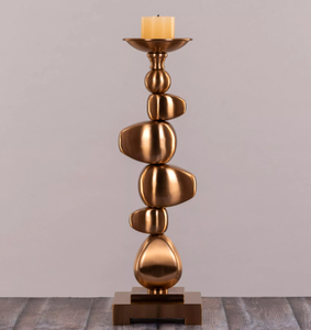 Christmas Home Decoration Antique Candlestick Holders <b>Taper</b> Brass Metal <b>Candle</b> Holder Gold wholesale manufacturer supplier - Product Image 5