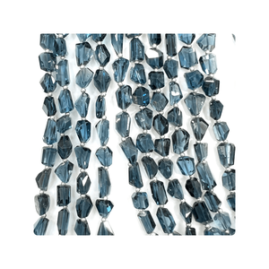 ลูกปัดหินกลมสีเทาขนาด6มม. คุณภาพระดับพรีเมี่ยมลูกปัดหินโทปาซเจียระไนเหลี่ยมเพชรพลอยธรรมชาติสไตล์ลอนดอนสีน้ำเงินสำหรับการทำเครื่องประดับ - Product Image 6