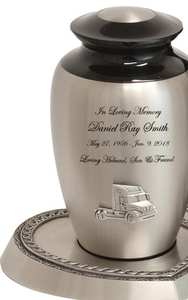 Double Étain Compagnon Urnes Mémorial Personnalisé Gravé Cœur Réchauffant Cendres Hommage - Product Image 4