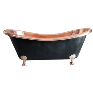 Bañera con patas de garra pulida de níquel, proveedor indio de cobre puro, bañera de pátina saludable, precio económico con hidromasaje - Product Image 1