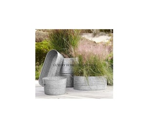 Bac à plantes en métal galvanisé durable pour créer des arrangements de jardin et des compositions florales uniques Obtenez un excellent rapport qualité-prix - Product Image 6