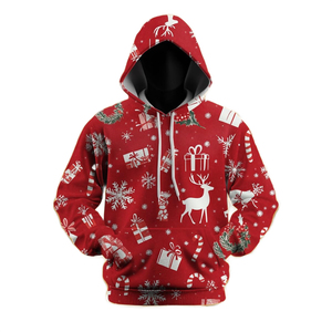 Sweat-shirt à capuche de Noël, polaire chaud et confortable, pull décontracté imprimé pour hommes et adolescents, cadeau tendance, style Noël, joie cool - Product Image 2