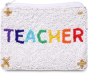 Bleu blanc rouge Design blanc couleur haute qualité Cowboy pochette perlée fabriqué à la main Western Mini porte-monnaie fermeture à glissière toile Ma - Product Image 3