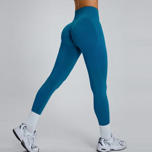 Leggings de Yoga de Cintura Alta para Mujer, Suaves, Elásticos, de Secado Rápido, Sin Costuras, Transpirables, Antibacterianos, de Punto, Spandex, Ropa Deportiva - Product Image 3