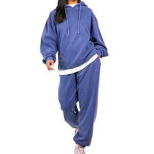 ชุดวอร์ม2ชิ้นสำหรับผู้หญิงชุดออกกำลังกายเล่นยิมยิมสำหรับผู้หญิงชุดวิ่งจ๊อกกิ้งแอซิดผ้าฝ้ายออกแบบได้เอง - Product Image 1