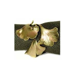 Ginkgo hojas Latón chapado en oro diseño forjado vajilla barata accesorios decorativos servilletero - Product Image 1