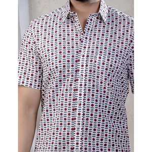 Chemise décontractée pour homme en coton imprimé à manches courtes, 100 % popeline respirante, taille XL - Fourniture ODM - Product Image 2