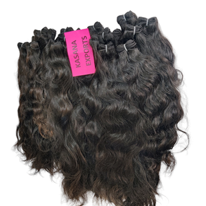 Extensions de cheveux humains à clipser, non traités, couleur naturelle indienne, Remy, double trame, 100g, noir, pour femmes, cuticules alignées - Product Image 3
