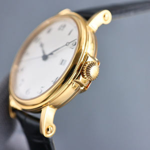 Reloj Mecánico Automático Clásico para Hombre, con Caja de Oro de 18K, Correa de Cuero de Cocodrilo Negro, Visualización de Fecha, Formal y de Negocios - Product Image 3