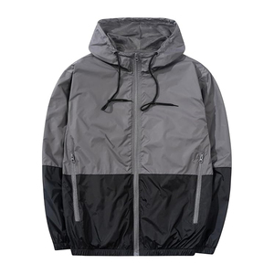 Vestes d'extérieur à logo personnalisé pour hommes Vestes coupe-vent de qualité supérieure Veste imperméable à capuche - Product Image 1