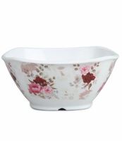 Nouveauté : Ensemble de service en mélamine triple couche, 4 pièces, assiettes, bols à légumes et cuillères à thé, anti-taches, résistant aux bris