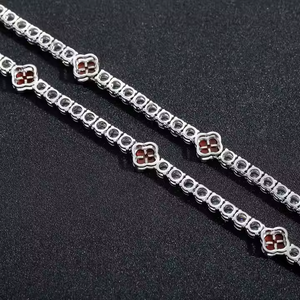 Cadena de tenis de 4,5 MM, oro amarillo de 10K, chapado en plata, diamantes de moissanita éticos brillantes, regalo de fiesta de compromiso de boda elegante - Product Image 4