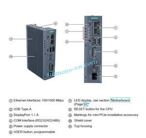 6ES7647-0BA00-0YA2-Automatisation IHM PC industriel SIMATIC (IPC) Conçu pour fonctionner dans des environnements difficiles - Product Image 3
