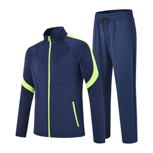 Vêtements de sport pour hommes, survêtements à fermeture éclair de couleur unie, survêtements d'entraînement de haute qualité, ensembles de survêtements de gymnastique - Product Image 4