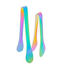 Pince à pain en métal couleur arc-en-ciel pour dîner parfait pour les ustensiles et les ustensiles de cuisine de la maison de l'hôtel et le service élégant - Product Image 1