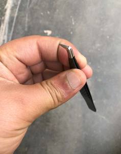 Pinzas de punta de fibra de extensión de pestañas de volumen con logotipo personalizado con etiqueta privada colgante fabricante profesional de pinzas para pestañas - Product Image 5