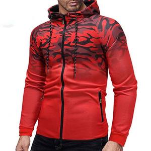 Sweats à capuche personnalisés en Polyester et coton pour hommes, imprimé 3D, Slim, Fitness, avec fermeture éclair, vente en gros, 2023 - Product Image 5