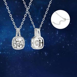 สร้อยคอเพชรโมอิส NEH1311ริตซิน925เงินสเตอร์ลิงสำหรับผู้หญิงกล่องสวยเครื่องประดับแฟชั่น - Product Image 4