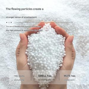 <span class=keywords><strong>Fauteuil</strong></span> pouf moderne Kino en tissu, forme lapin, avec rembourrage en EPS et <span class=keywords><strong>housse</strong></span> lavable, idéal pour la lecture, les loisirs ou comme chaise d'appoint de chambre. - Product Image 4