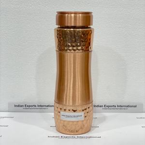 IEI 28. 750ml / 25.36 oz Bouteille d'eau en cuivre pur martelé à la main Portable écologique pour la maison, le bureau et l'extérieur personnalisable - Product Image 5