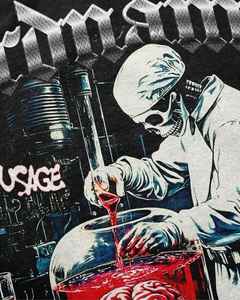 Camiseta de algodón pesado 100% para hombre, Camiseta holgada de talla grande de verano, camiseta informal con logotipo frontal, camisetas con serigrafía - Product Image 1