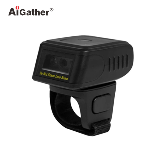 Mini Wearable Finger Ring 1D/2D Barcode Scanner Blue-tooth Hands-free Barcode Scanner - Portable & Lightweight
