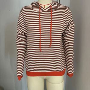 Ropa de calle 2025, sudaderas con capucha de manga larga a rayas para mujer, sudaderas con capucha holgadas informales para mujer - Product Image 2