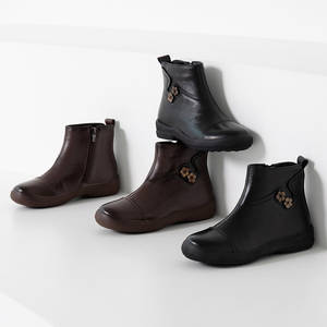 [JSHOE] <b>Women</b> Genuine Cow Leather Comfort Ankle Boots 3.5cm Low Heel Casual Walking Shoes - Product Image 3