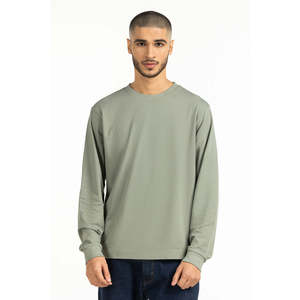 Men's Regular Fit Long Sleeve Jersey T-Shirt 300g 100% Cotton Breathable O-Neck Casual Wear MN-TS-WS25-002 OEM ODM - Product Image 1