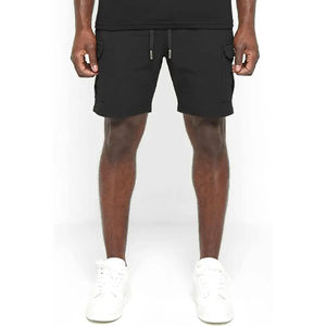 Conjuntos de pantalones cortos para hombre de gimnasio con logotipo personalizado 100% algodón conjunto corto ligero de moda camiseta y chándal corto - Product Image 1