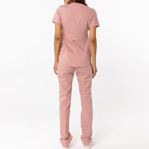 Uniformes Médicos Elegantes para Mujer, Servicio OEM, Conjuntos de Uniformes de Enfermería, Último Diseño, Trajes de Enfermería de Manga Corta - Product Image 2
