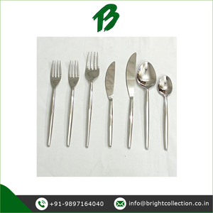 Manche forgé à la main en acier inoxydable, argent, matériau poli, 5 pièces, cuillère, couteau et fourchette, ensemble de couverts disponible - Product Image 2