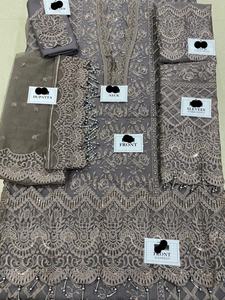 2022 Venta caliente pakistaní indio gasa trabajo a mano bordado Salwar Kameez traje de boda Formal para ocasiones especiales - Product Image 6