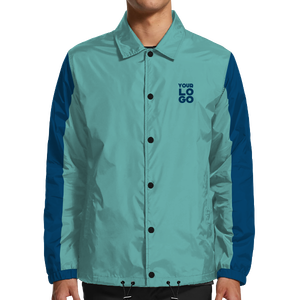 โลโก้ที่กําหนดเองคุณภาพสูง 100% ไนลอนโค้ชแจ็คเก็ตขายส่งโค้ชแจ็คเก็ตไนลอนโค้ชเสื้อแจ็คเก็ตกันลม - Product Image 4