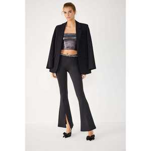 Top Corto Sin Tirantes de Tela Brillante - Product Image 2